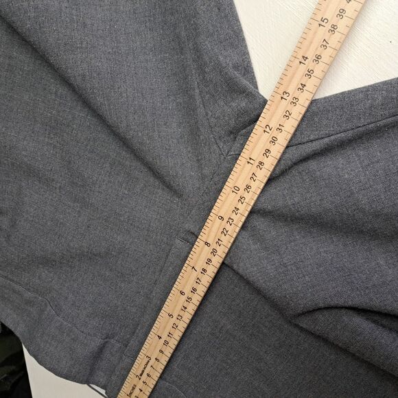 Ann Taylor Loft Marisa Pants Womens 12 Trouser Gray Flat Front Straight Leg - Picture 9 of 11